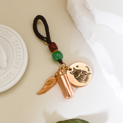 Pet Custom Keychain Hair Ashes Storage Souvenir